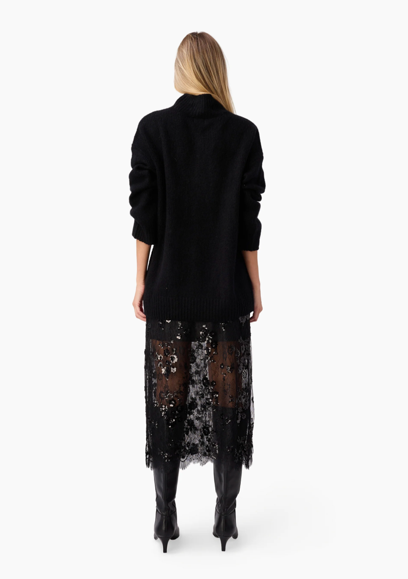 Cami NYC Sweater Catherine Cashmere Blend Sweater, Black Soho-Boutique