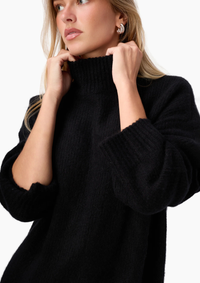 Cami NYC Sweater Catherine Cashmere Blend Sweater, Black Soho-Boutique
