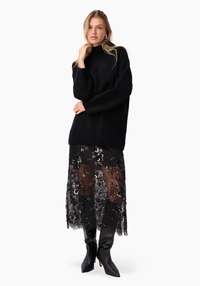 Cami NYC Sweater Catherine Cashmere Blend Sweater, Black Soho-Boutique