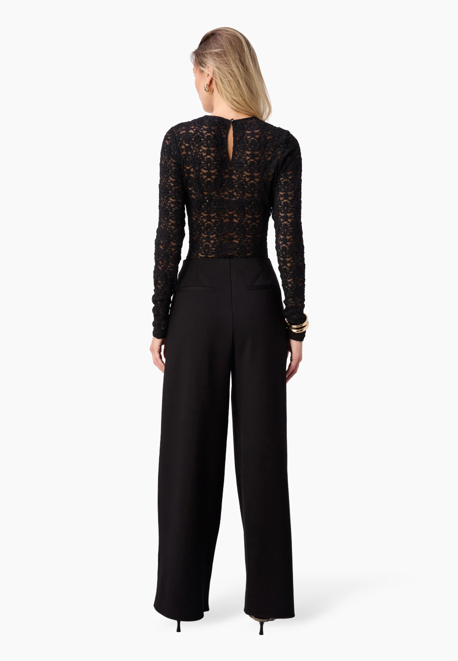 Cami NYC Top Meli Stretch Lace Top, Black Soho-Boutique