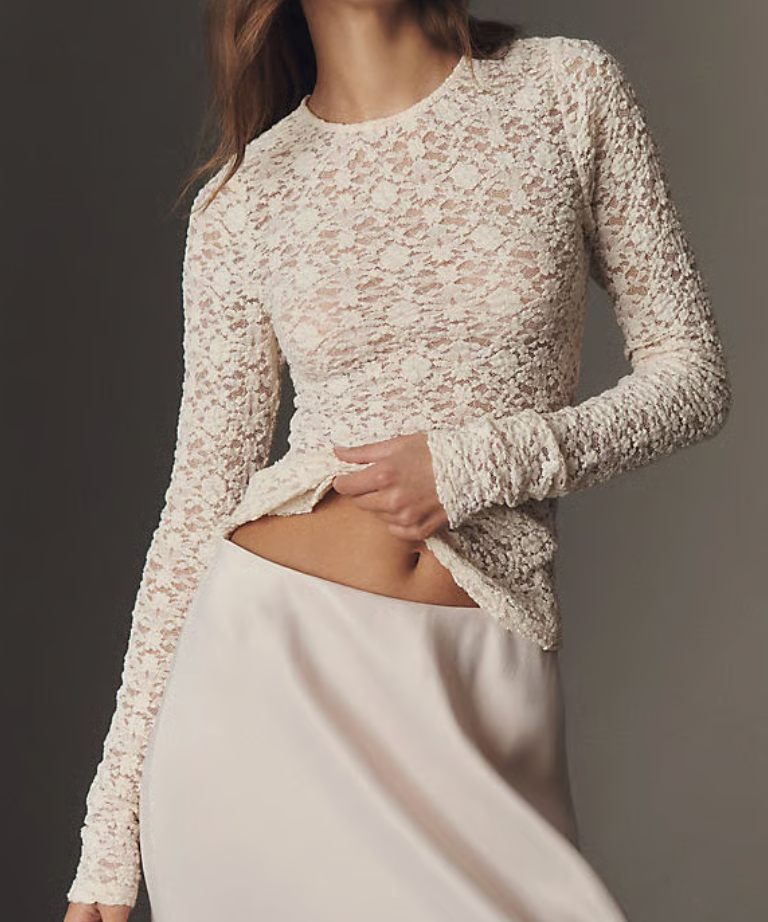 Cami NYC Top Meli Stretch Lace Top, Bone Soho-Boutique