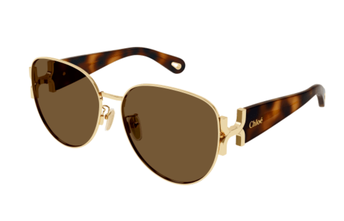Chloé Sunglasses Chloé Cat-Eye Sunglasses, Gold Havana Soho-Boutique