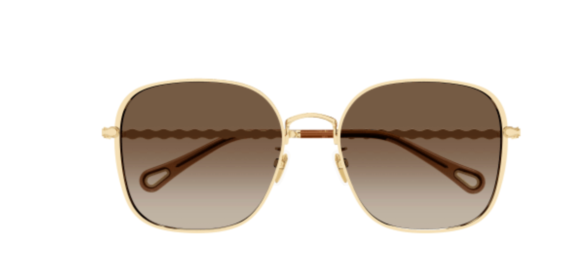 Chloé Sunglasses Chloé Squared Sunglasses, Gold Soho-Boutique