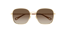 Chloé Sunglasses Chloé Squared Sunglasses, Gold Soho-Boutique