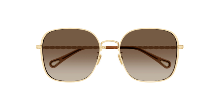 Chloé Sunglasses Chloé Squared Sunglasses, Gold Soho-Boutique