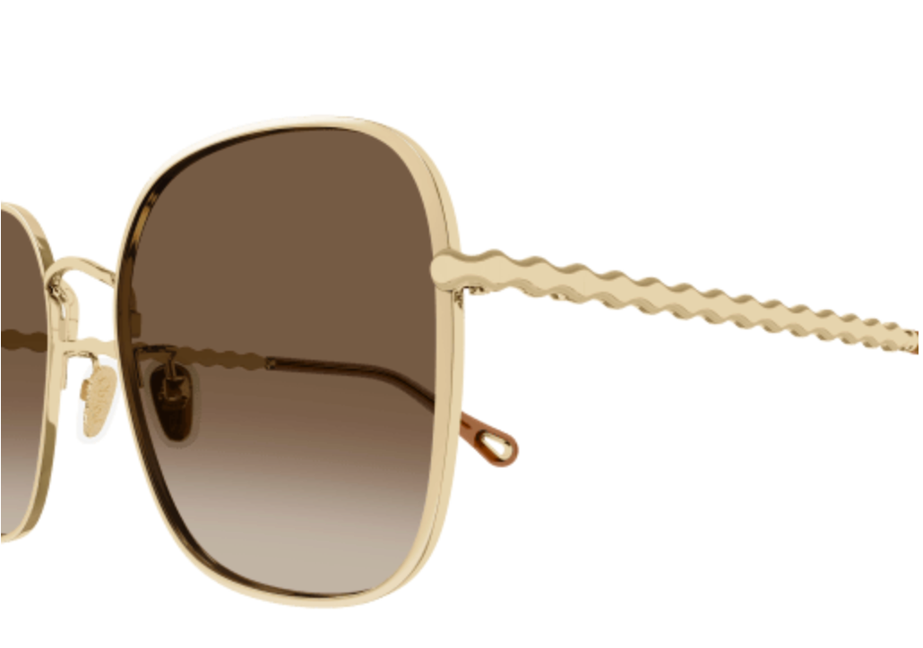 Chloé Sunglasses Chloé Squared Sunglasses, Gold Soho-Boutique