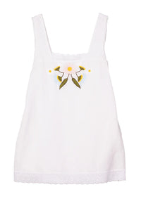 Ciao Lucia Dress Edeme Embroidered Linen Dress, White Soho-Boutique