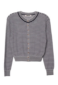 Ciao Lucia Top Hydra Cardigan, Midnight Stripe Soho-Boutique