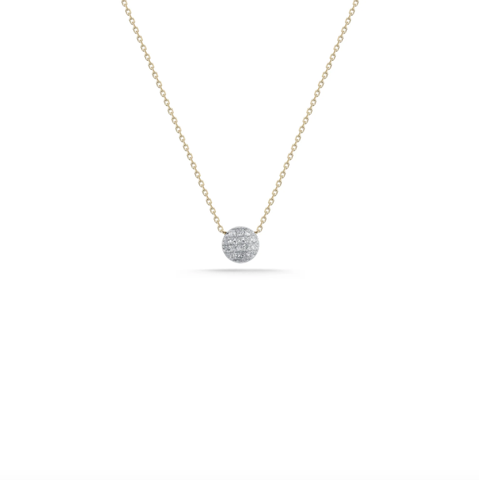 Dana Rebecca Designs Fine Jewelry Lauren Joy Mini Disc Necklace, Yellow Gold Soho-Boutique