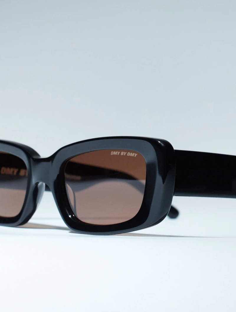 DMY BY DMY Preston Black Rectangular Sunglasses Soho-Boutique