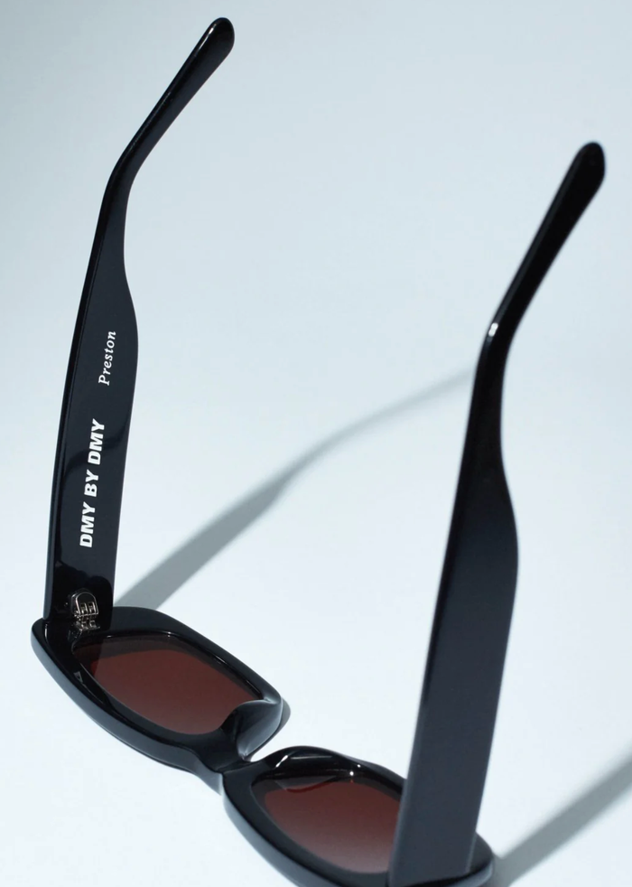 DMY BY DMY Preston Black Rectangular Sunglasses Soho-Boutique