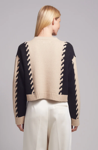 Eleven Six Cardigan Daria Cardi, Pale Camel/Black Combo Soho-Boutique