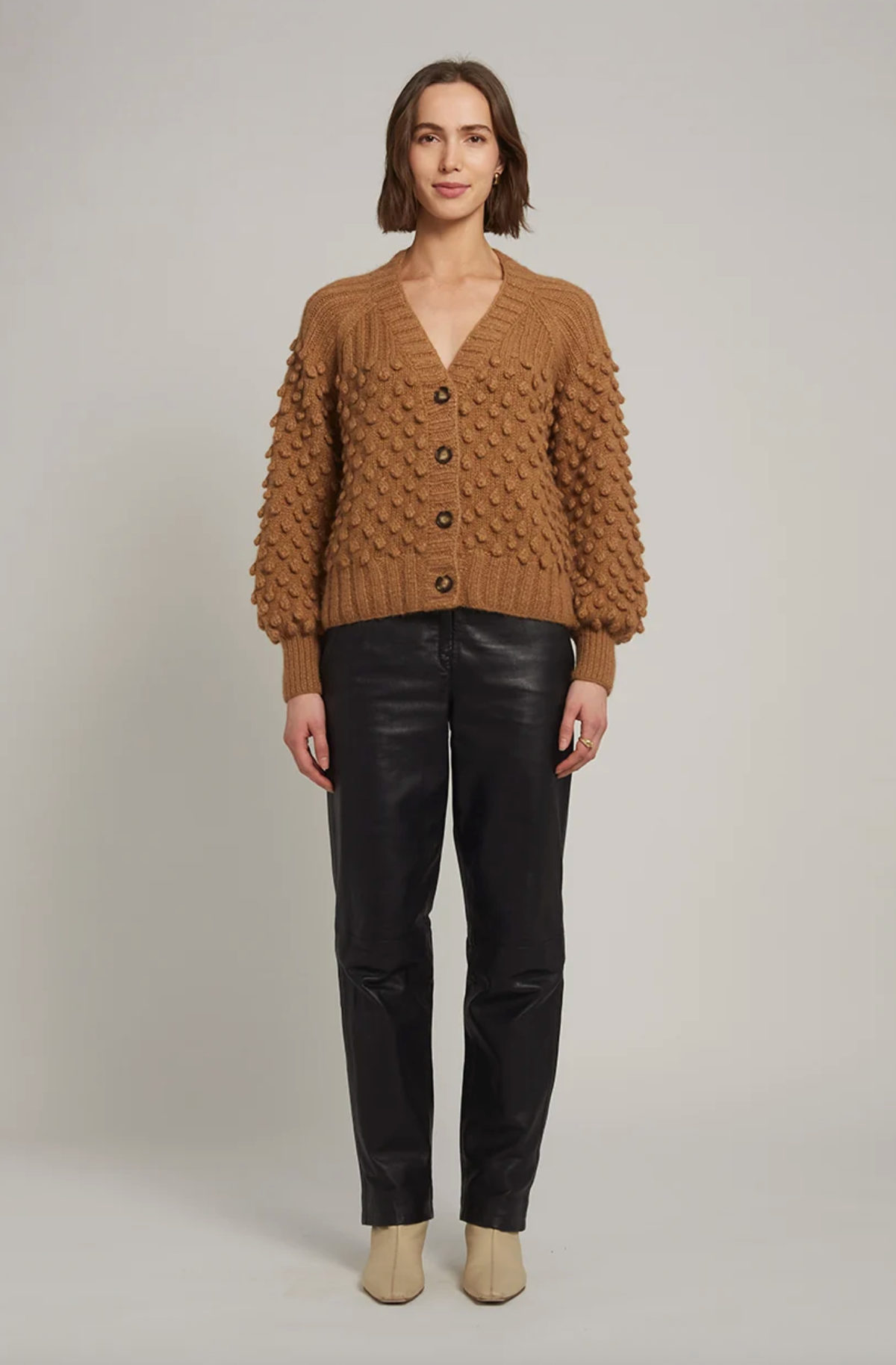 Eleven Six Cardigan Sage Cardi, Rich Camel Soho-Boutique