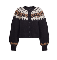 Eleven Six Cardigan Starla Cardi, Black/Ivory/Camel Combo Soho-Boutique