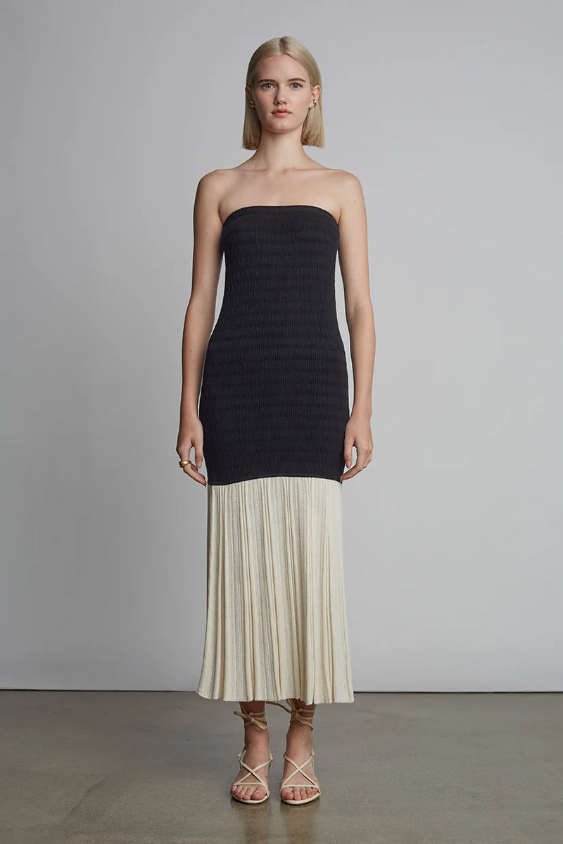 Leila Dress, Ivory/Black M