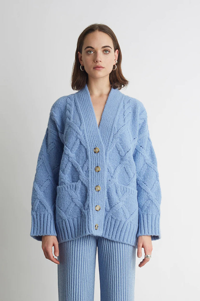 Eleven Six Sweater Kayln Cardi, Peri Blue Soho-Boutique