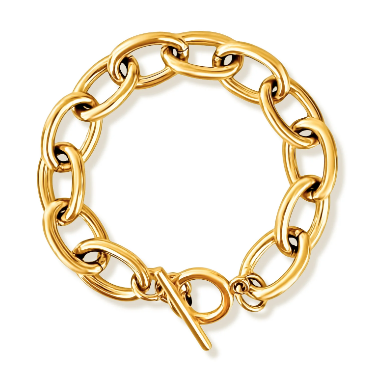 ELLIE VAIL Bracelet Allegra Chunky Oval Chain Toggle Bracelet Soho-Boutique