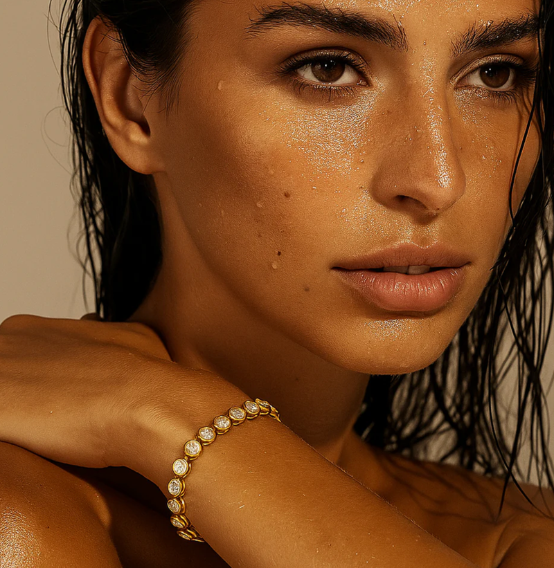 ELLIE VAIL Bracelet Caella Bezel Tennis Bracelet, Gold Soho-Boutique