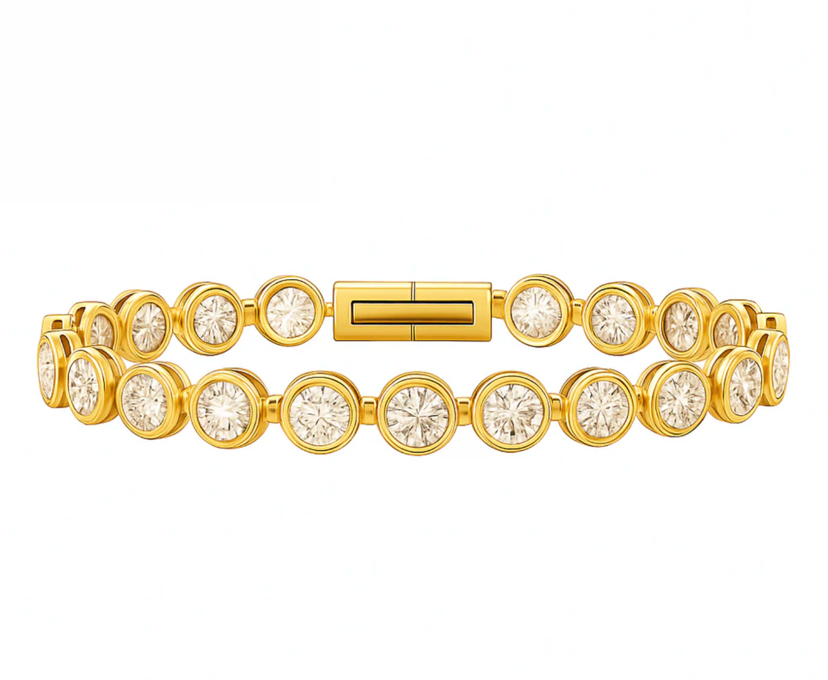 ELLIE VAIL Bracelet Caella Bezel Tennis Bracelet, Gold Soho-Boutique