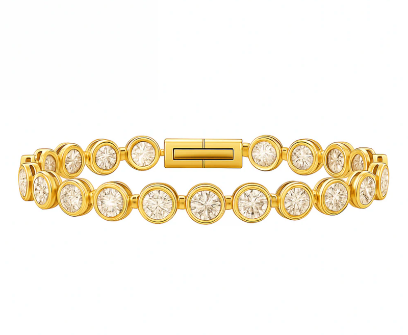 ELLIE VAIL Bracelet Caella Bezel Tennis Bracelet, Gold Soho-Boutique