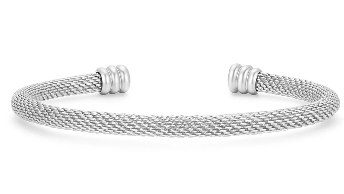 ELLIE VAIL Bracelet Sinclair Mesh Cuff Bracelet, Silver Soho-Boutique