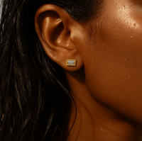 ELLIE VAIL Earrings Bardot Baguette Stud Earring, Gold Soho-Boutique