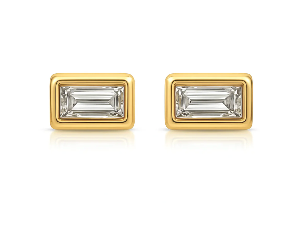 ELLIE VAIL Earrings Bardot Baguette Stud Earring, Gold Soho-Boutique