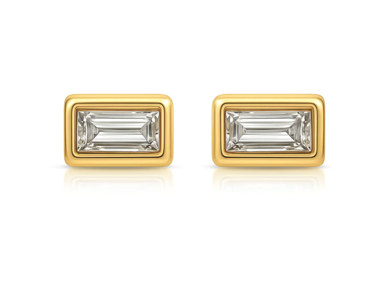 ELLIE VAIL Earrings Bardot Baguette Stud Earring, Gold Soho-Boutique