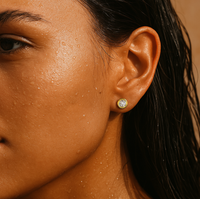 ELLIE VAIL Earrings Cateana Bezel Stud Earring, Gold Soho-Boutique