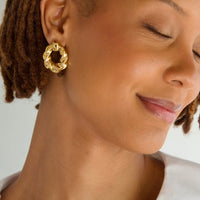 ELLIE VAIL Earrings Colter Twist Knocker Earring, Gold Soho-Boutique