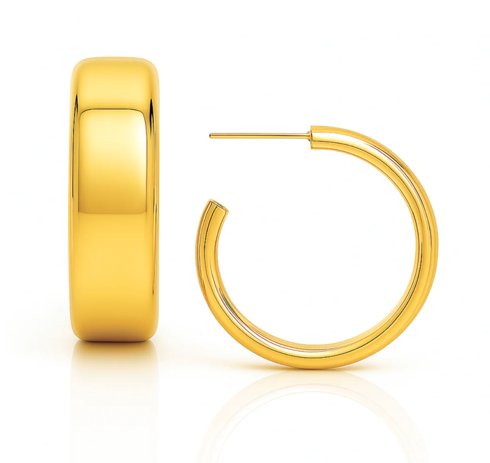 ELLIE VAIL Earrings Cosa Medium Hoop Earring, Gold Soho-Boutique