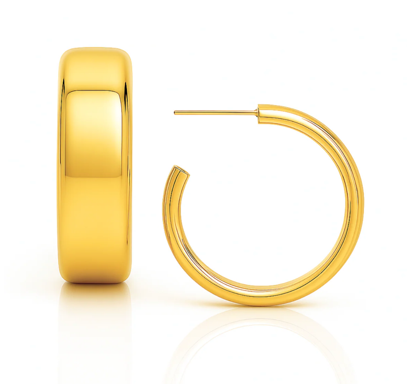 ELLIE VAIL Earrings Cosa Medium Hoop Earring, Gold Soho-Boutique