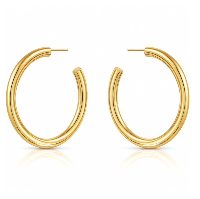 ELLIE VAIL Earrings Flora Large Gold Hoop Soho-Boutique