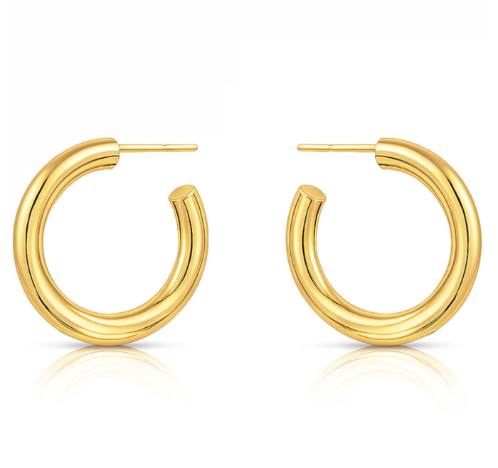 ELLIE VAIL Earrings Flora Medium Gold Hoop Soho-Boutique