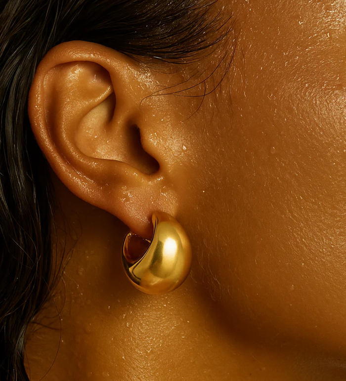 ELLIE VAIL Earrings Kane Dome Earring, Gold Soho-Boutique