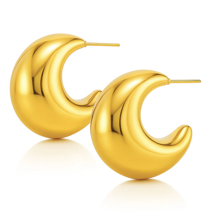 ELLIE VAIL Earrings Kane Dome Earring, Gold Soho-Boutique