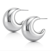 ELLIE VAIL Earrings Kane Dome Earring, Silver Soho-Boutique