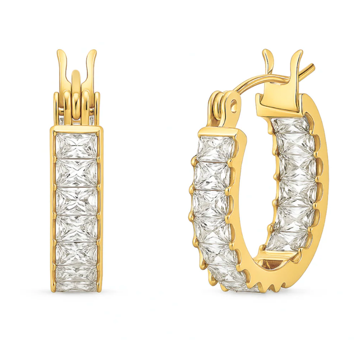 ELLIE VAIL Earrings Lyndsay Huggie Hoop Earring, Gold Soho-Boutique