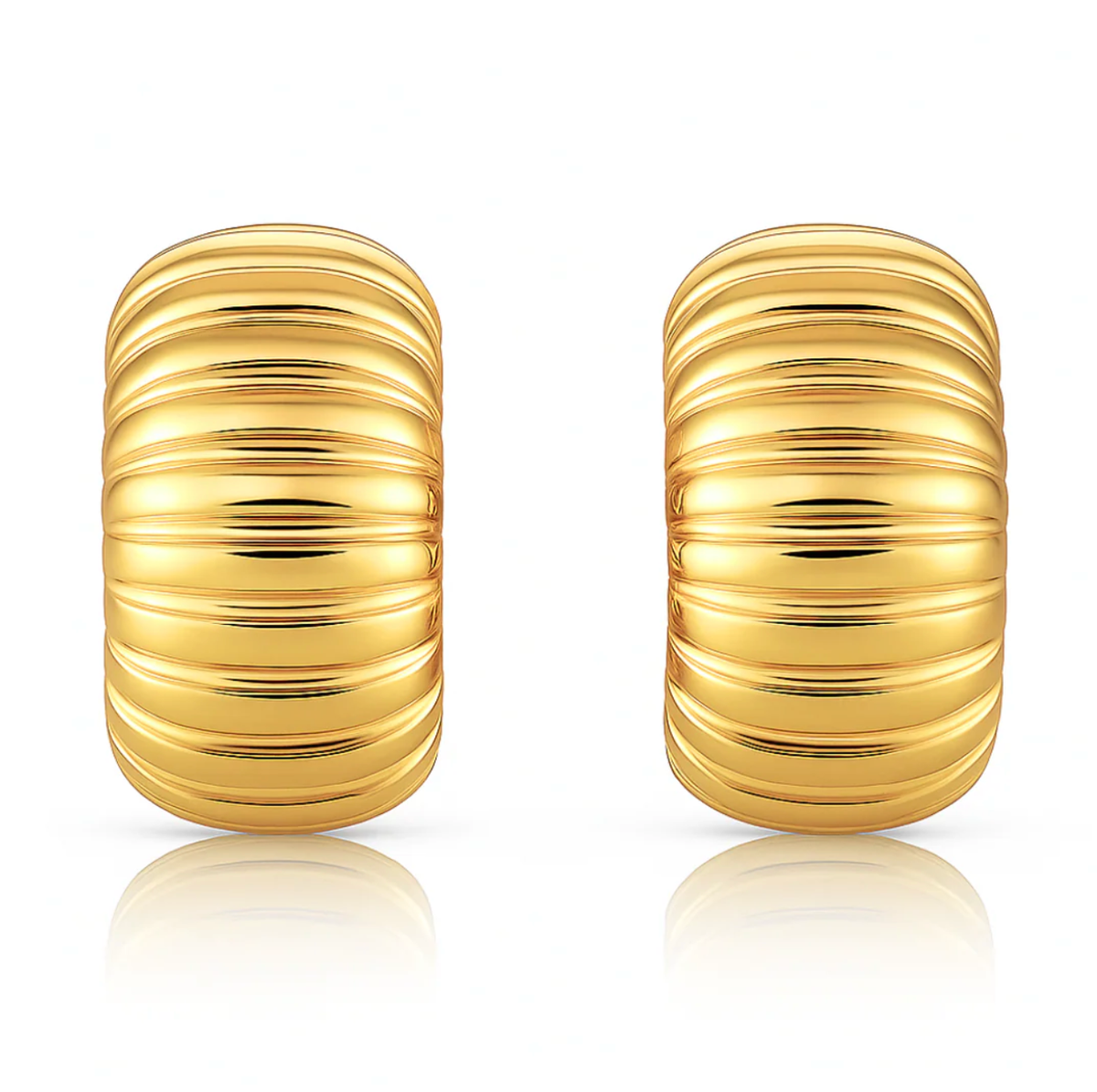 ELLIE VAIL Earrings Peyton Chunky Hoop Earring, Gold Soho-Boutique