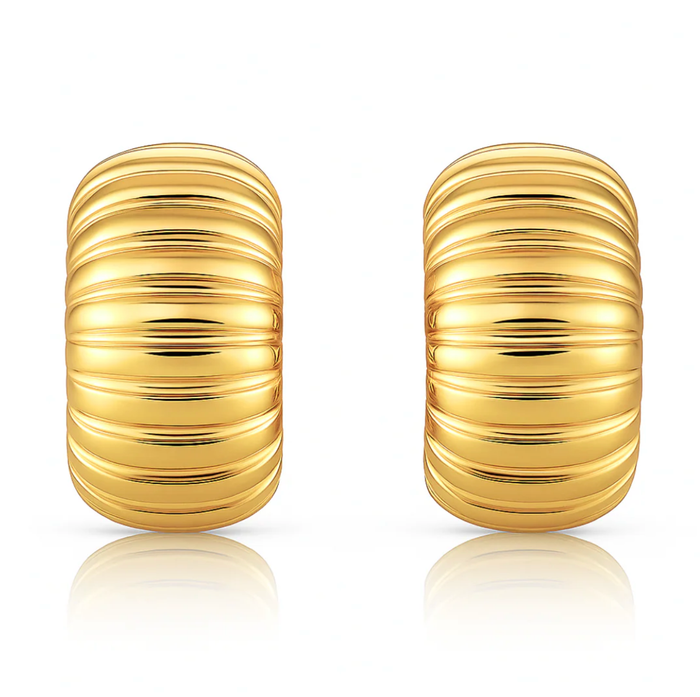 ELLIE VAIL Earrings Peyton Chunky Hoop Earring, Gold Soho-Boutique