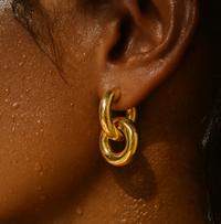 ELLIE VAIL Earrings Solana Interlocking Hoop Earring, Gold Soho-Boutique