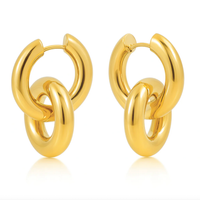 ELLIE VAIL Earrings Solana Interlocking Hoop Earring, Gold Soho-Boutique