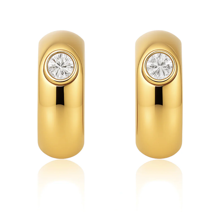 ELLIE VAIL Earrings Tasia Mini Hoop Earring, Gold Soho-Boutique