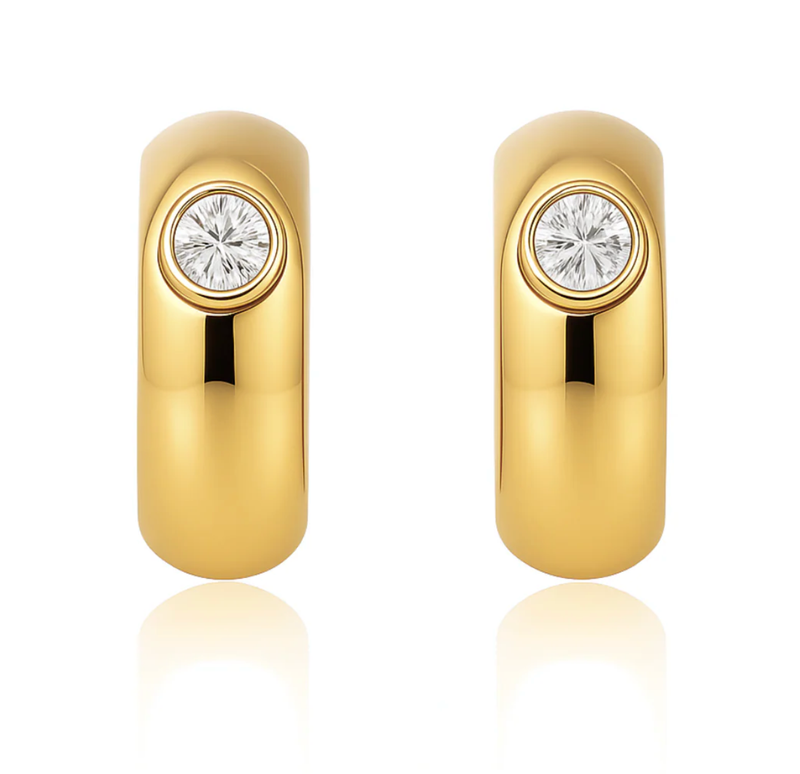 ELLIE VAIL Earrings Tasia Mini Hoop Earring, Gold Soho-Boutique