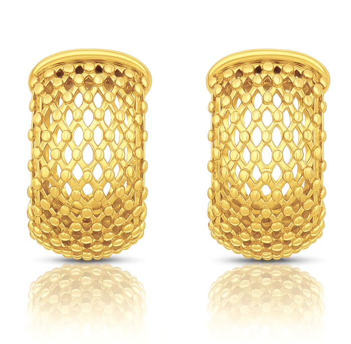 ELLIE VAIL Earrings Yanna Mesh Mini Hoop Earring, Gold Soho-Boutique