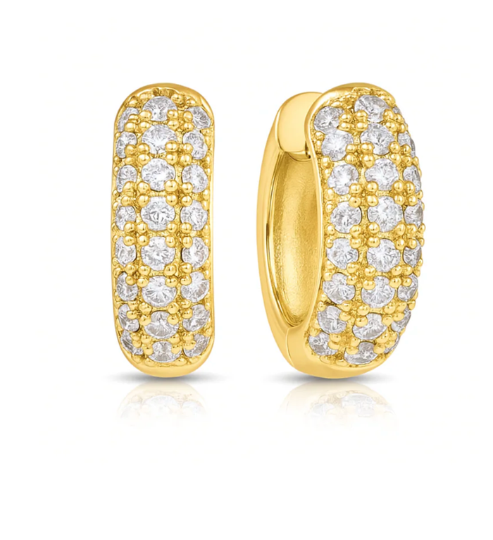 ELLIE VAIL Earrings Yolanda Huggie Hoop Earring, Gold Soho-Boutique