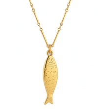 ELLIE VAIL Necklace Adoni Fish Pendant Necklace, Gold Soho-Boutique