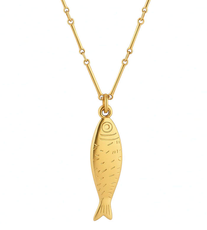 ELLIE VAIL Necklace Adoni Fish Pendant Necklace, Gold Soho-Boutique