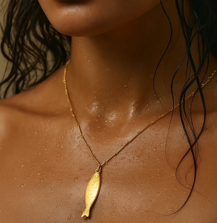 ELLIE VAIL Necklace Adoni Fish Pendant Necklace, Gold Soho-Boutique