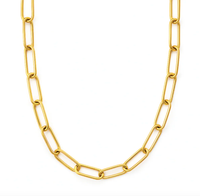 ELLIE VAIL Necklace Carla Paper Clip Chain Necklace, Gold Soho-Boutique